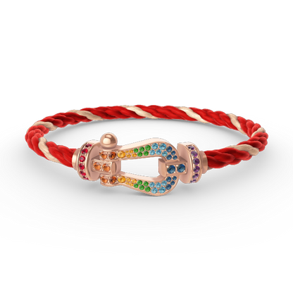 [Vera Jewelry]FORCE LARGE HORSESHOE  COLORED DIAMOND BRACELET ROSE GOLD