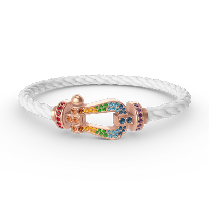 [Vera  Jewelry]FORCE LARGE HORSESHOE  COLORED DIAMOND BRACELET ROSE GOLD