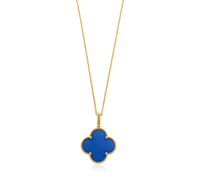 [Vera  Jewelry]CLOVER 25MM NECKLACE TURQUOISE ROSE GOLD