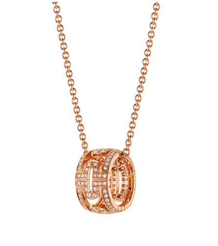 [Vera]PARENTESI NECKLACE PINK GOLD DIAMOND