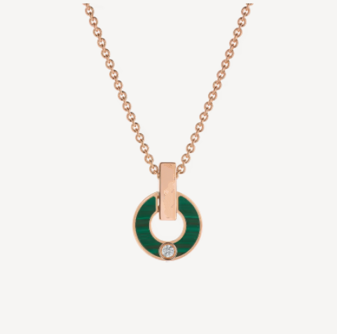 [Vera]GARI NECKLACE PINK GOLD MALACHITE