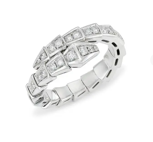 [Vera]SERPENTI RING SILVER DIAMOND PAVED 4MM