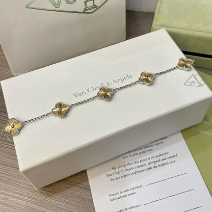 [Vera  Jewelry]LUCKY CLOVER 5-MOTIF BRACELET - LASER COLLECTION