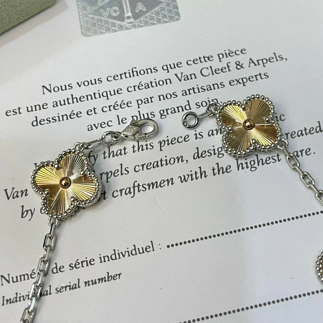 [Vera  Jewelry]LUCKY CLOVER 5-MOTIF BRACELET - LASER COLLECTION