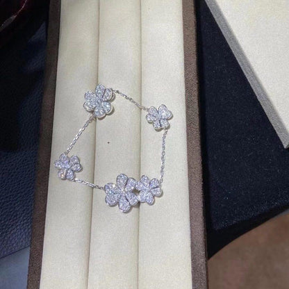 [Vera Jewelry]FRIVOLE SILVER 5 FLOWERS BRACELET