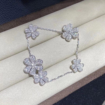 [Vera Jewelry]FRIVOLE SILVER 5 FLOWERS BRACELET