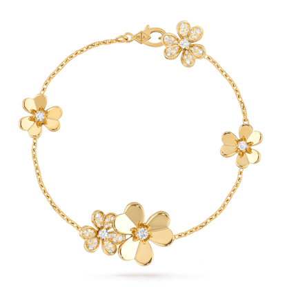 [Vera Jewelry]FRIVOLE GOLD 5 FLOWERS BRACELET