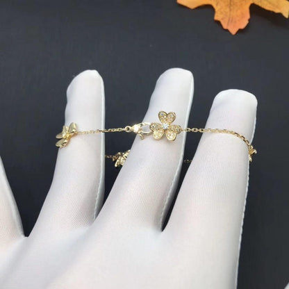 [Vera Jewelry]FRIVOLE GOLD 5 FLOWERS BRACELET