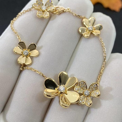 [Vera Jewelry]FRIVOLE GOLD 5 FLOWERS BRACELET