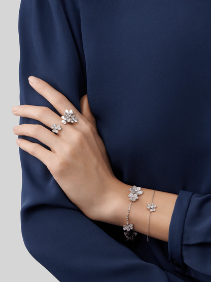 [Vera Jewelry]FRIVOLE SILVER FLOWER DIAMOND BRACELET