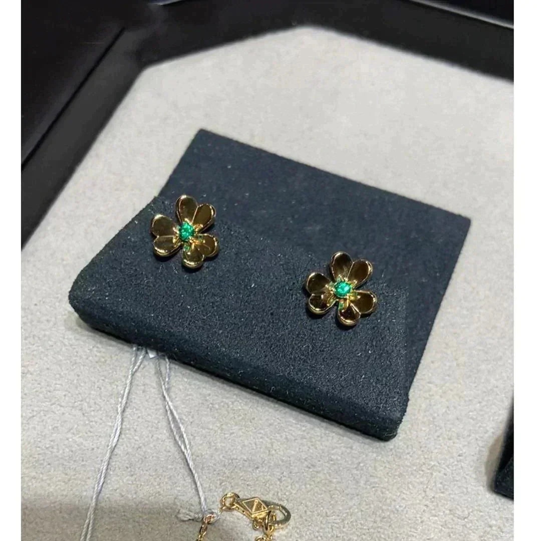 [Vera Jewelry]FRIVOLE  FLOWER MALACHITE EARRINGS