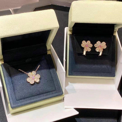 [Vera Jewelry]FRIVOLE ROSE GOLD FLOWER DIAMOND NECKLACE