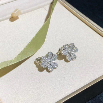 [Vera  Jewelry]FRIVOLE SILVER FLOWER DIAMOND EARRINGS