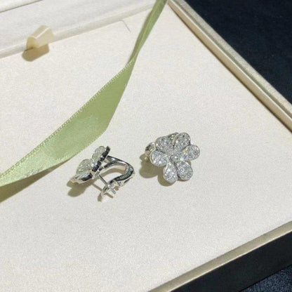 [Vera Jewelry]FRIVOLE SILVER FLOWER DIAMOND EARRINGS