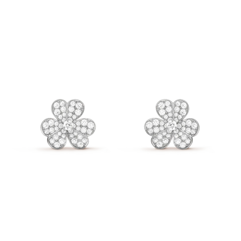 [Vera  Jewelry]FRIVOLE SILVER FLOWER DIAMOND EARRINGS