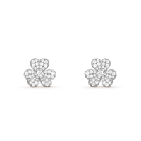 [Vera Jewelry]FRIVOLE SILVER FLOWER DIAMOND EARRINGS