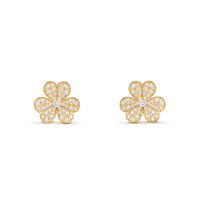 [Vera Jewelry]FRIVOLE GOLD FLOWER DIAMOND EARRINGS