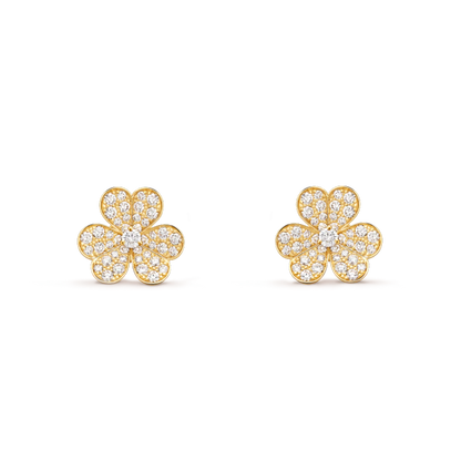[Vera Jewelry]FRIVOLE GOLD FLOWER DIAMOND EARRINGS