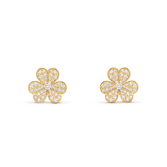 [Vera Jewelry]FRIVOLE GOLD FLOWER DIAMOND EARRINGS
