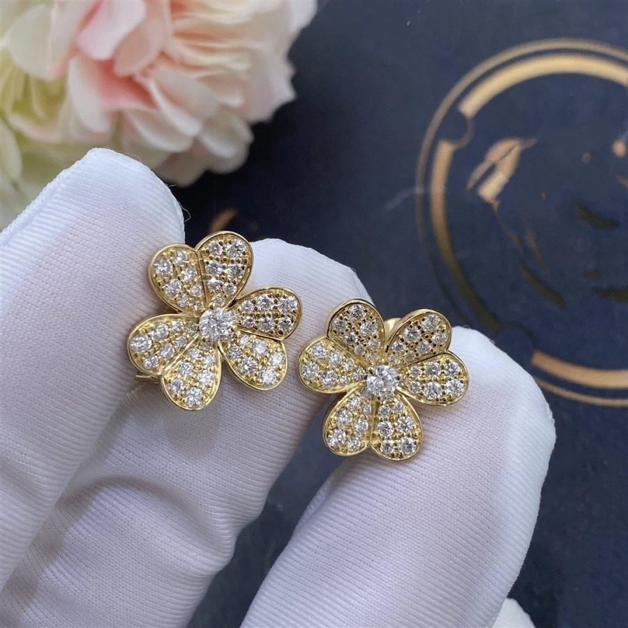 [Vera Jewelry]FRIVOLE GOLD FLOWER DIAMOND EARRINGS