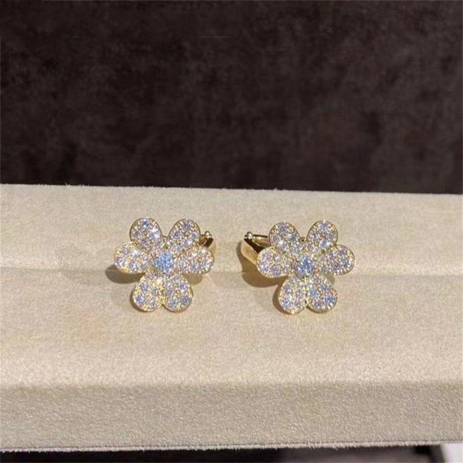 [Vera Jewelry]FRIVOLE GOLD FLOWER DIAMOND EARRINGS