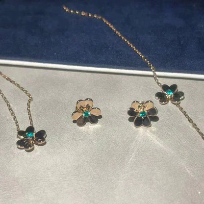 [Vera Jewelry]FRIVOLE  FLOWER MALACHITE EARRINGS