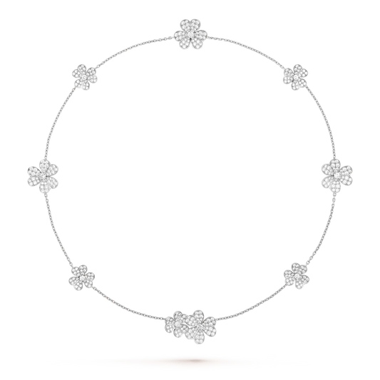 [Vera Jewelry]FRIVOLE SILVER 9 FLOWERS NECKLACE