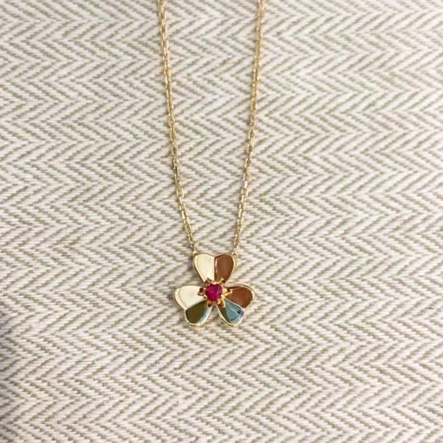[Vera  Jewelry]FRIVOLE GOLD FLOWER NECKLACE
