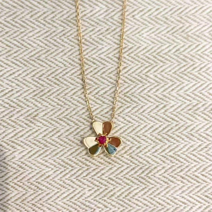 [Vera  Jewelry]FRIVOLE GOLD FLOWER NECKLACE