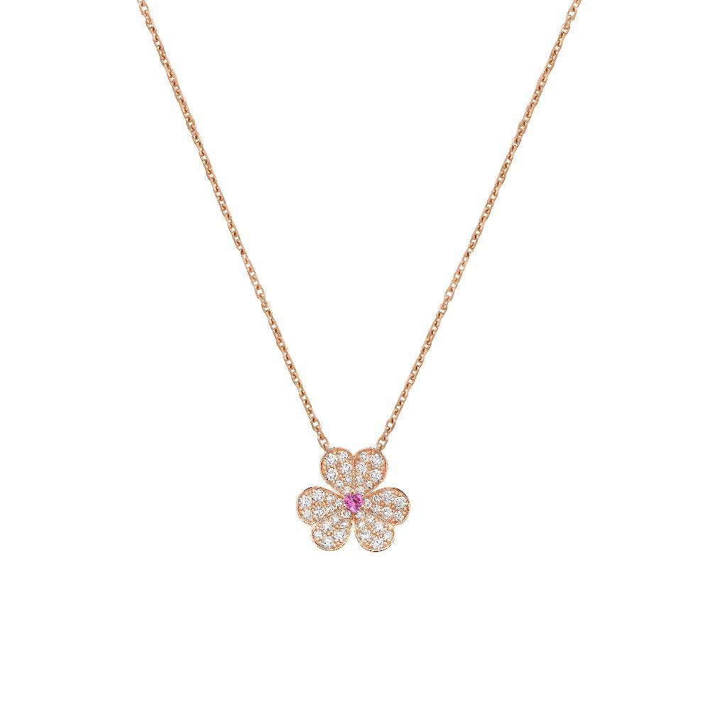 [Vera Jewelry]FRIVOLE ROSE GOLD FLOWER DIAMOND NECKLACE