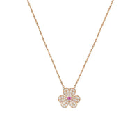 [Vera Jewelry]FRIVOLE ROSE GOLD FLOWER DIAMOND NECKLACE