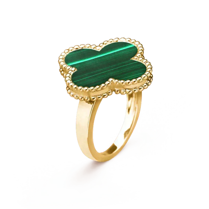 [Vera  Jewelry]CLOVER MALACHITE RING