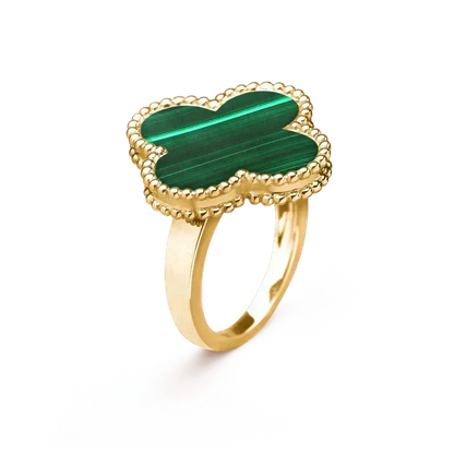 [Vera  Jewelry]CLOVER MALACHITE RING