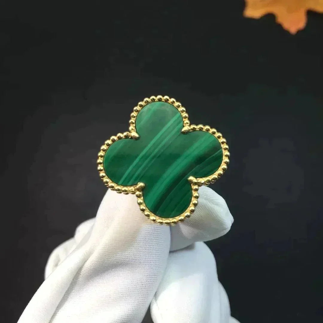 [Vera  Jewelry]CLOVER MALACHITE RING