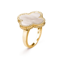 [Vera Jewelry]CLOVER WHITE MOP RING