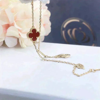 [Vera Jewelry]CLOVER  CARNELIAN SINGLE FLOWER BRACELET