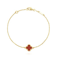 [Vera Jewelry]CLOVER  CARNELIAN SINGLE FLOWER BRACELET