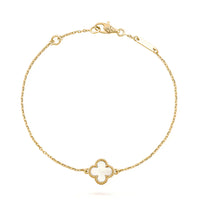 [Vera Jewelry]CLOVER WHITE MOP EINZELNE BLUME ARMBAND