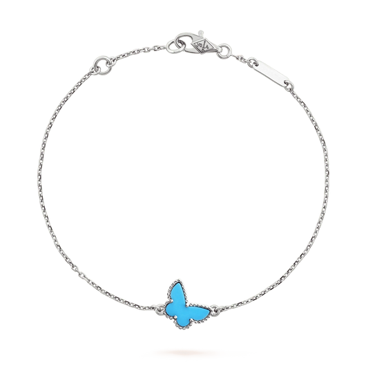 [Vera  Jewelry]BUTTERFLY TURQUOISE BUTTERFLY BRACELET SILVER