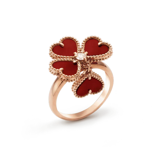 [Vera Jewelry]SWEET CLOVER CARNELIAN RING