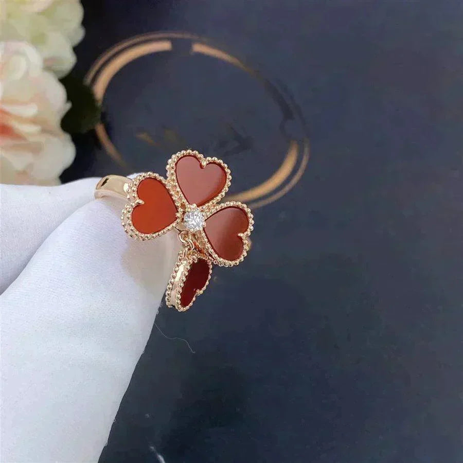 [Vera Jewelry]SWEET CLOVER CARNELIAN RING
