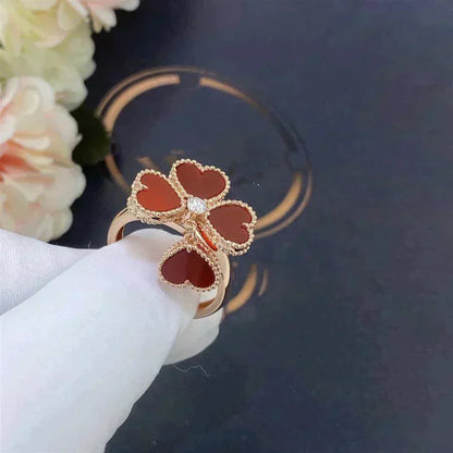 [Vera Jewelry]SWEET CLOVER CARNELIAN RING
