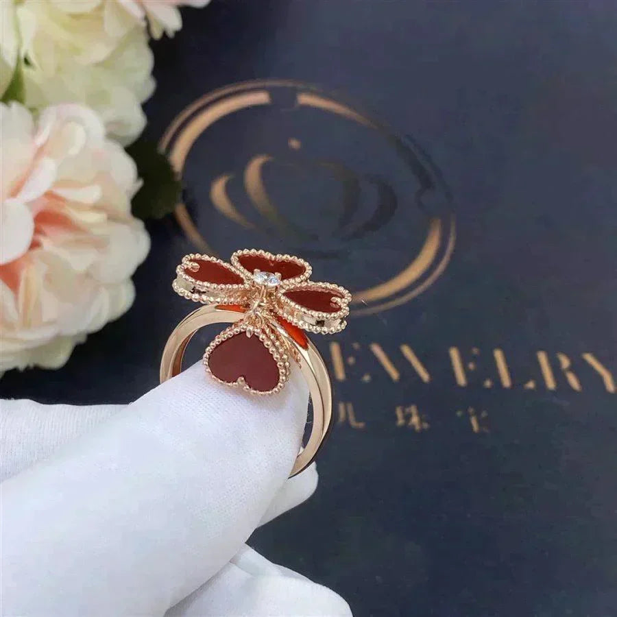 [Vera Jewelry]SWEET CLOVER CARNELIAN RING
