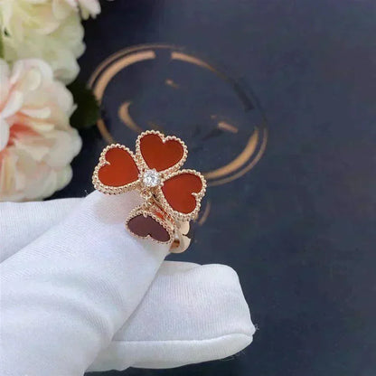 [Vera Jewelry]SWEET CLOVER CARNELIAN RING