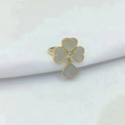 [Vera  Jewelry]SWEET CLOVER WHITE MOP RING