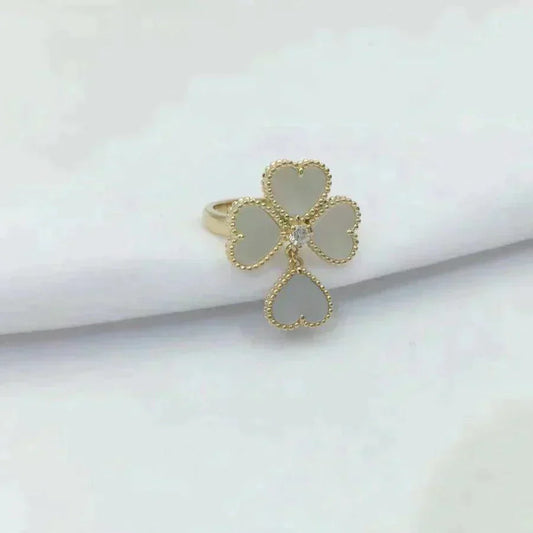 [Vera Jewelry]SWEET CLOVER WHITE MOP RING