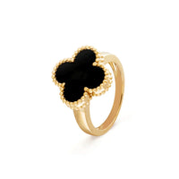 [Vera Jewelry]CLOVER ONYX RING