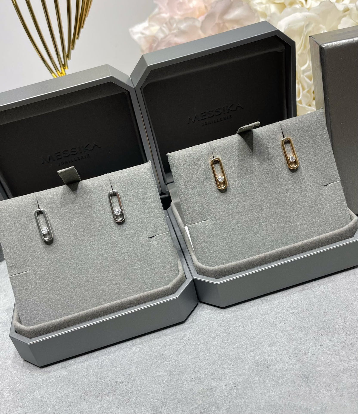 [Vera Jewelry]MOVE UNO SMALL 1 DIAMOND EARRINGS