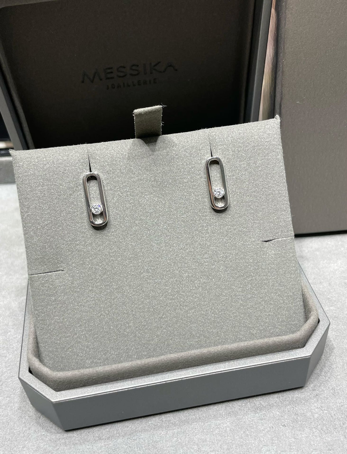 [Vera Jewelry]MOVE UNO SMALL 1 DIAMOND EARRINGS