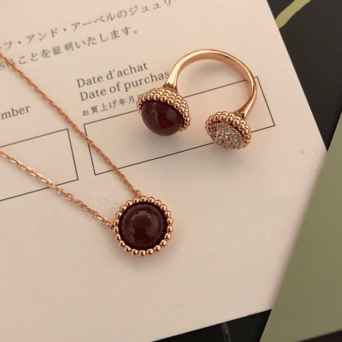[Vera  Jewelry]PERLEE COULEURS DIAMOND ROSE GOLD BETWEEN THE FINGER RING